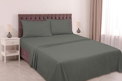 Miniatura 2 de ROYALE LINENS Juego de sábanas de 3 piezas individual XL, microfibra suave cepillada de 1800, 1 sábana bajera, 1 sábana encimera, 1 funda de