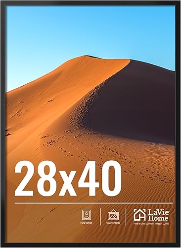 Miniatura 32 de LaVie Home Marco de fotos de 2 x 3, marco de fotos negro de 2 x 3 con plexiglás HD, marco de visualización de 2 x 3, 1 paquete, colección clásica