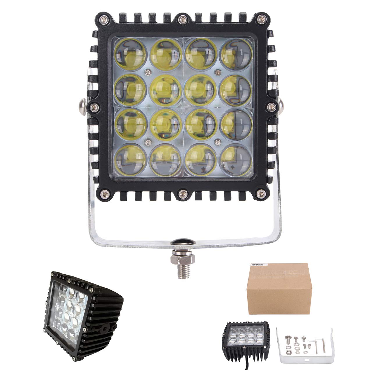 80W 5.3 Inch Led Work Light 1980 Lumens Spot Beam Outdoor Work Light Led Light Bar for Off Road Motorcycle Car Truck 2 Years Warranty