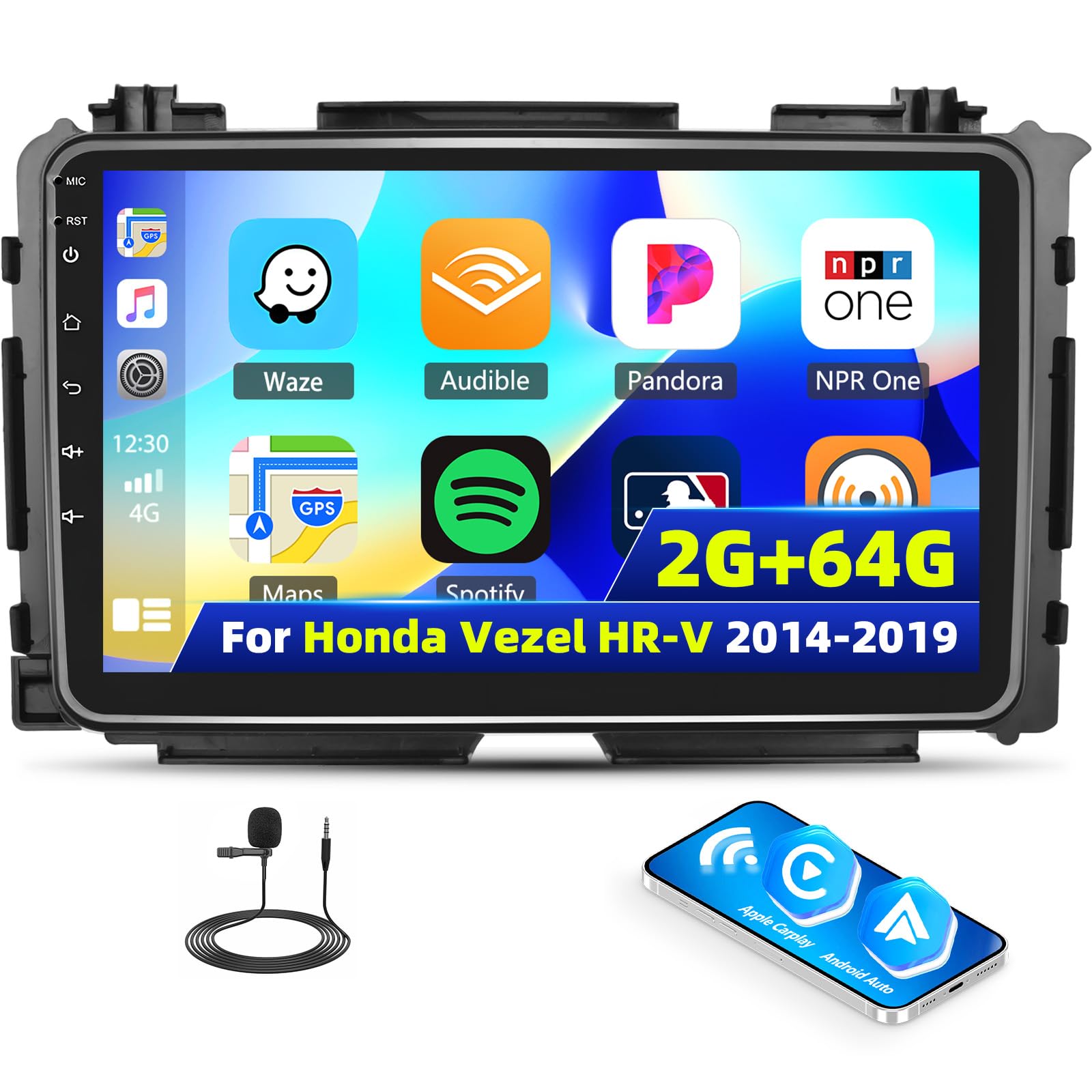 Amazon.co.jp: [2+64G] Android 13 カーステレオラジオ Honda Vezel HR