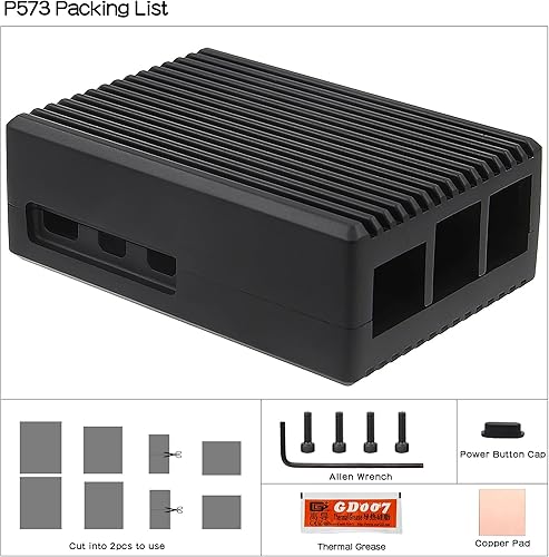 Miniatura 8 de Geekworm Caja de refrigeración pasiva de aluminio resistente para Raspberry Pi 5 (P573-Sliver)