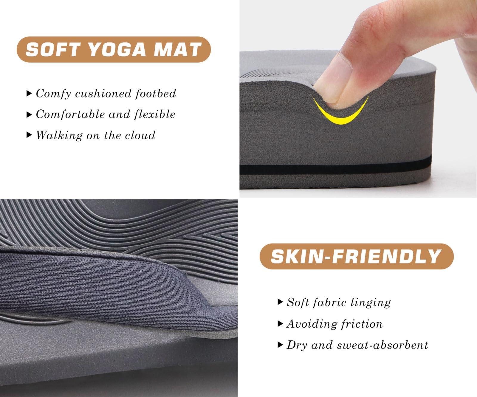 COFACE Infradito Donna Eleganti Sandali in Pelle Moda Infradito con Zeppa Alta per Estate Mare Spiaggia e Piscina