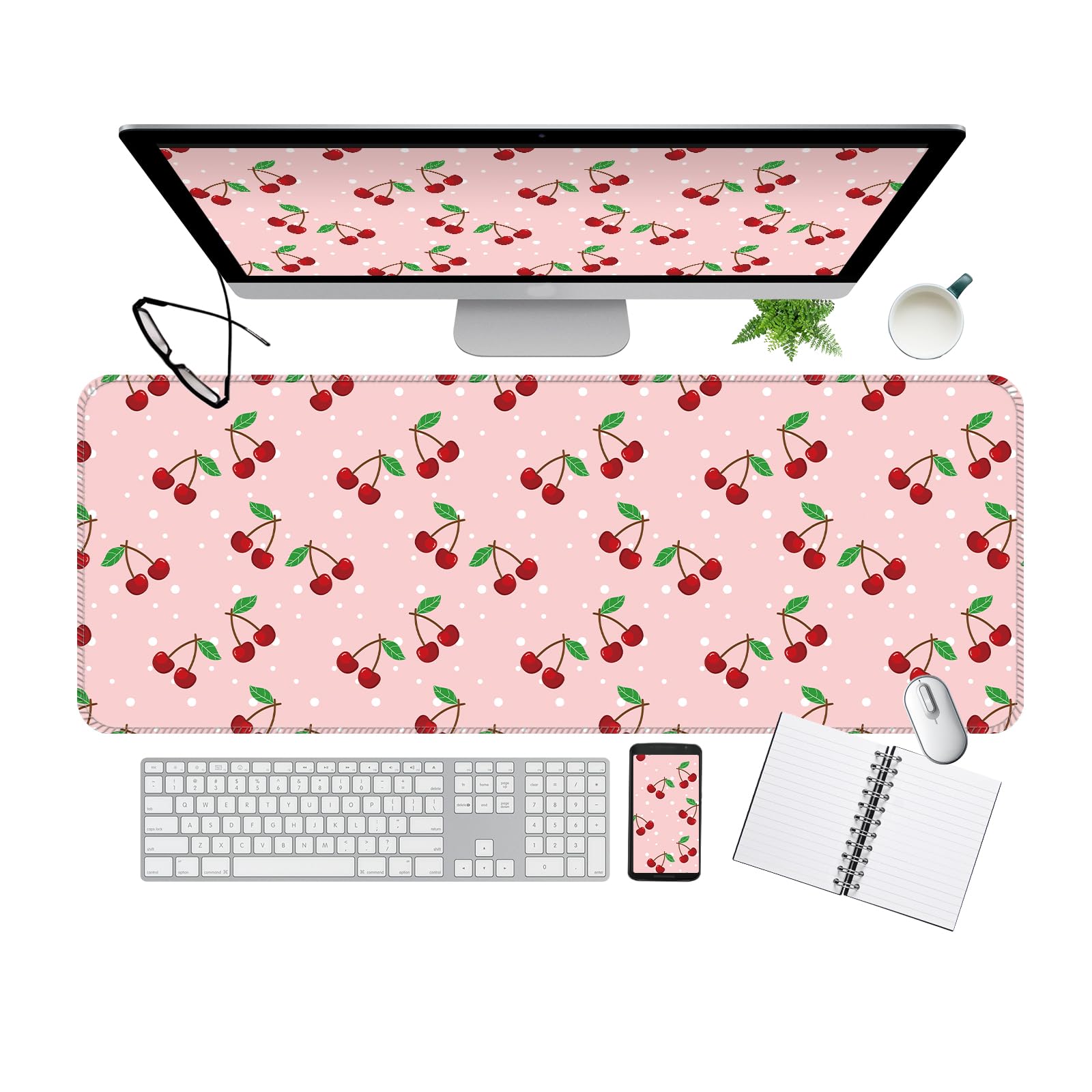 Desk Mat,Big Desk Pad,31.5 x 11.5in Extended Gaming Mouse Pad,Large Mouse Pad for Desk Rubber Base Mousepad with Stitched Edges,Keyboard Mouse Mat for