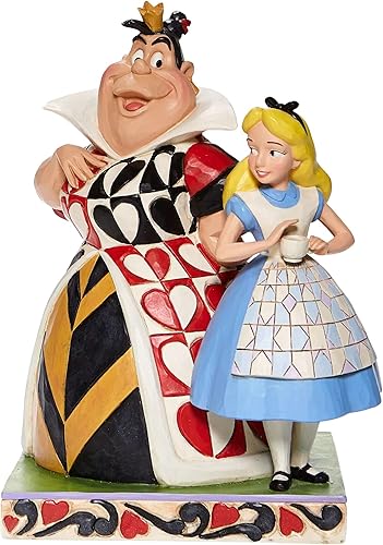 Enesco Disney Traditions by Jim Shore - Figura de Alicia en el país de las maravillas y la reina de corazones, 8.25 pulgadas, multicolor