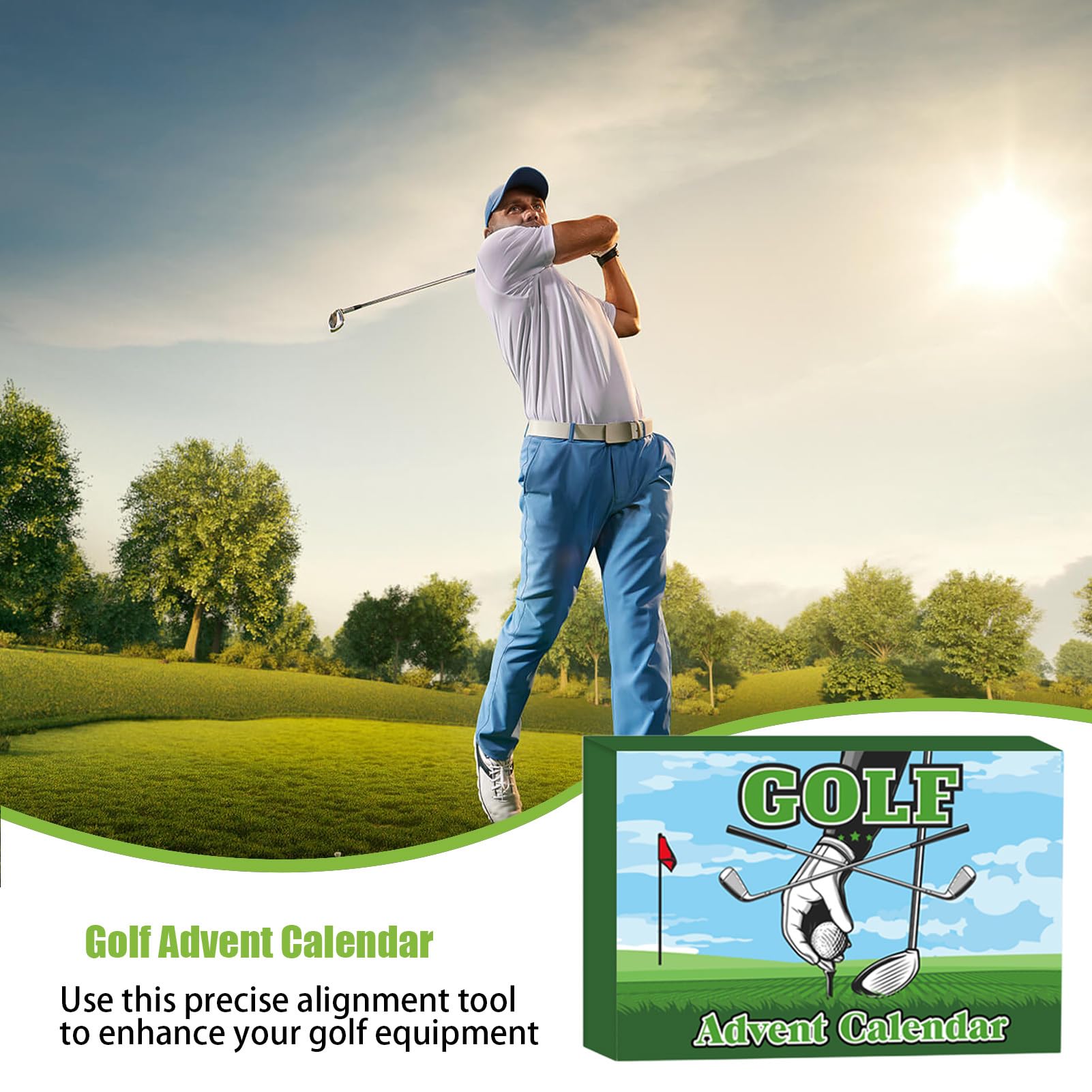 Calendario De Adviento Navideño Bolas De Golf Coleccionables Tees