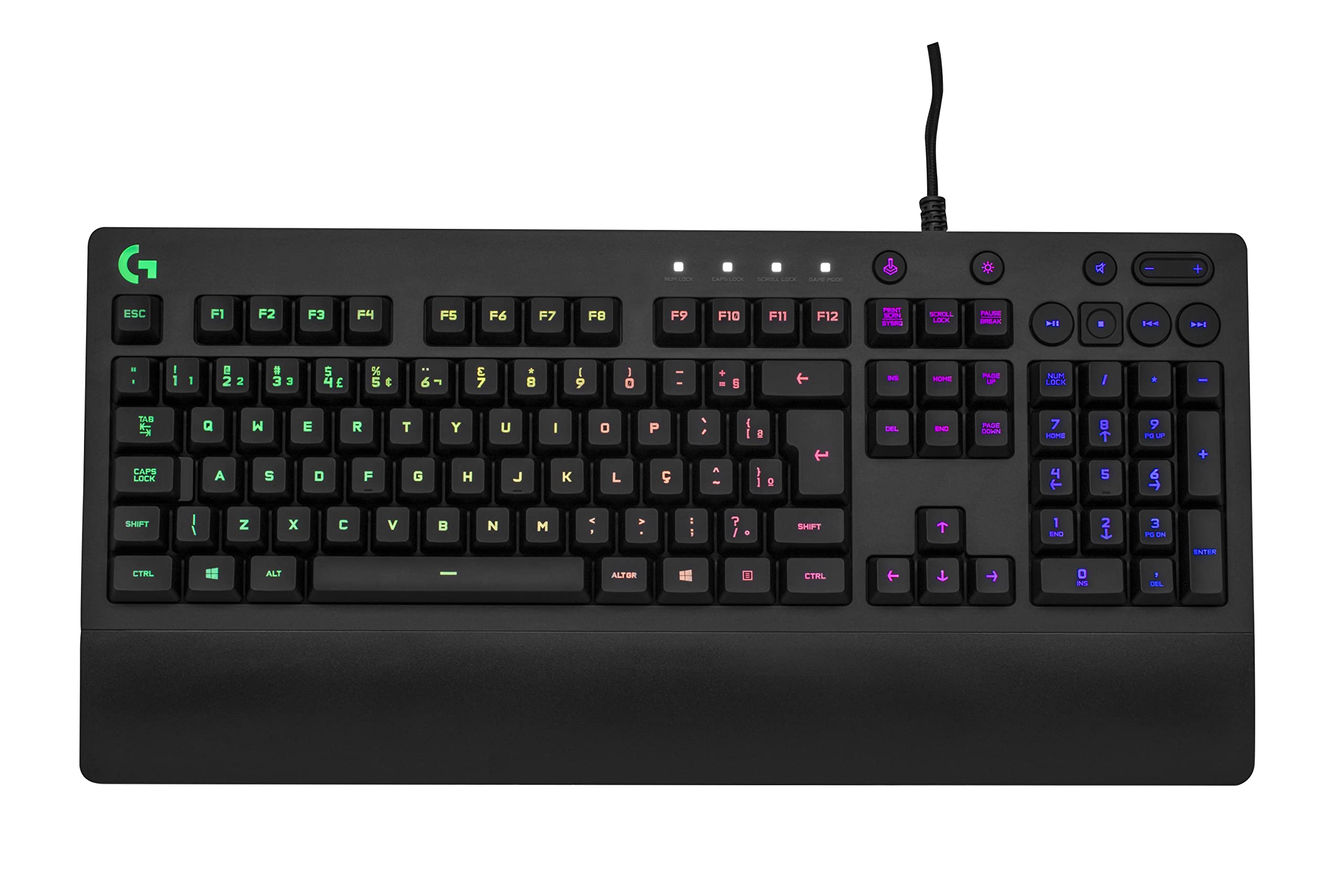 Teclado Mecânico Gamer Logitech G PRO com Layout US, RGB LIGHTSYNC, Design TKL, Cabo Destacável e Switch Exclusivo GX Blue Clicky