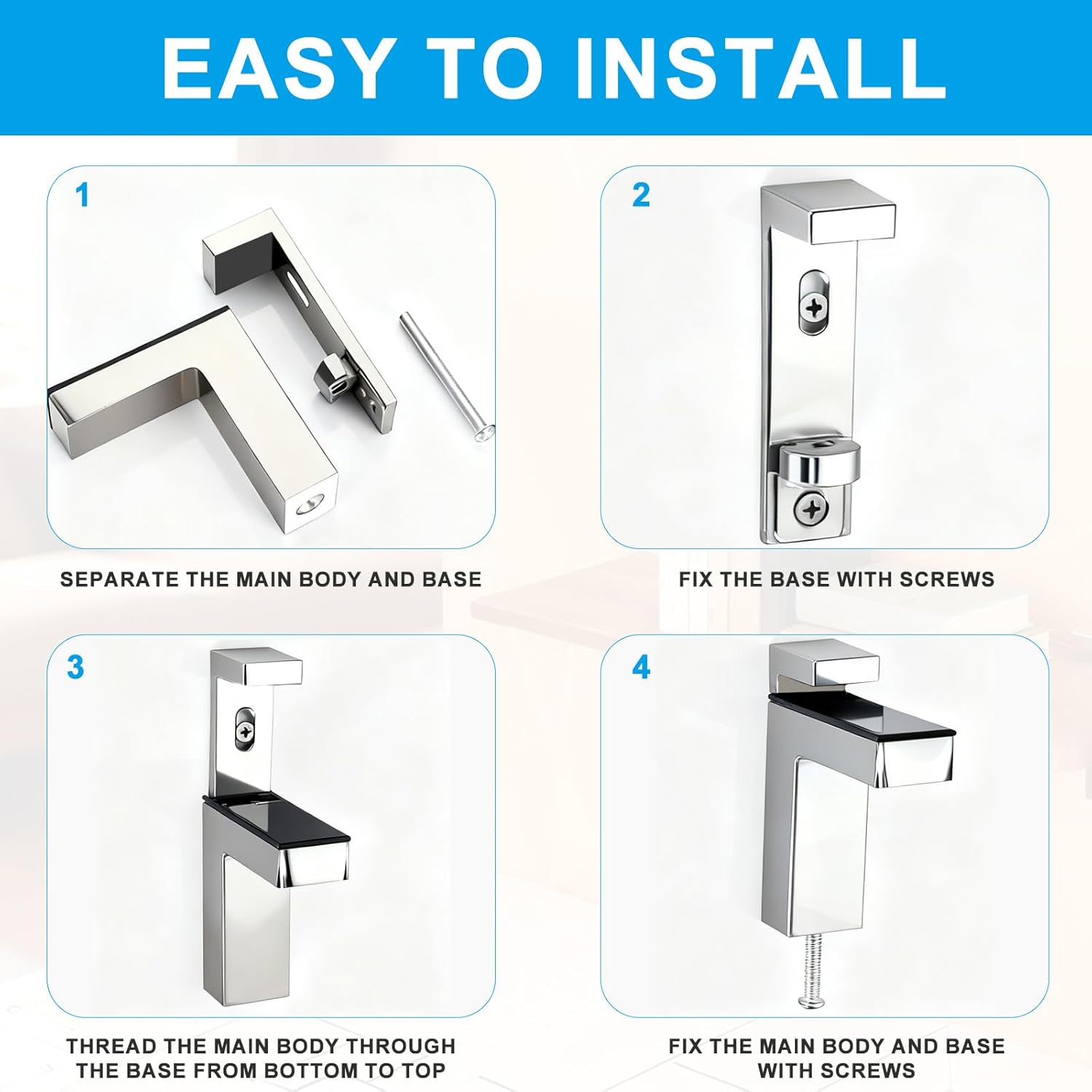 Üvegpolc tartó alkalmazási példa