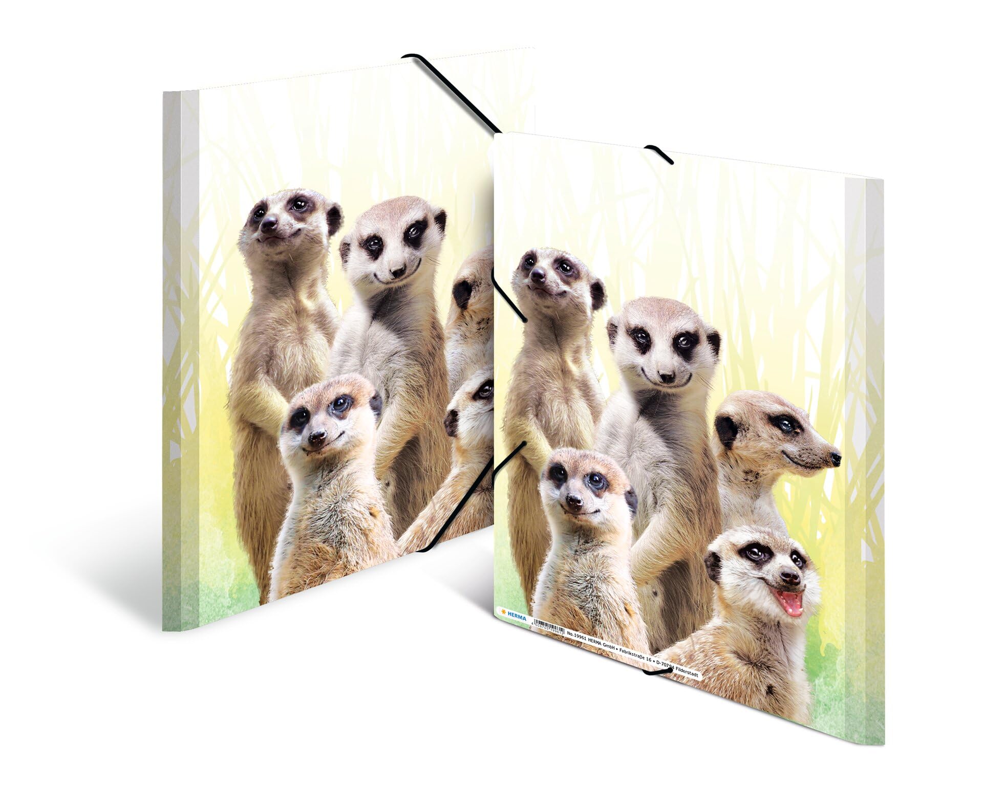 HERMA 19961 Portfolio Folders A4 Exotic Animals Meerkat Troop, Pack of 3 - Image 4