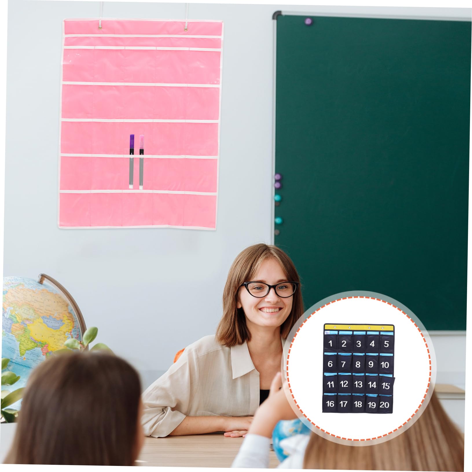 OSALADI Classroom Accessory Wall Hanging Calculator Organizer Efficient Phone Holder for Renting Houses