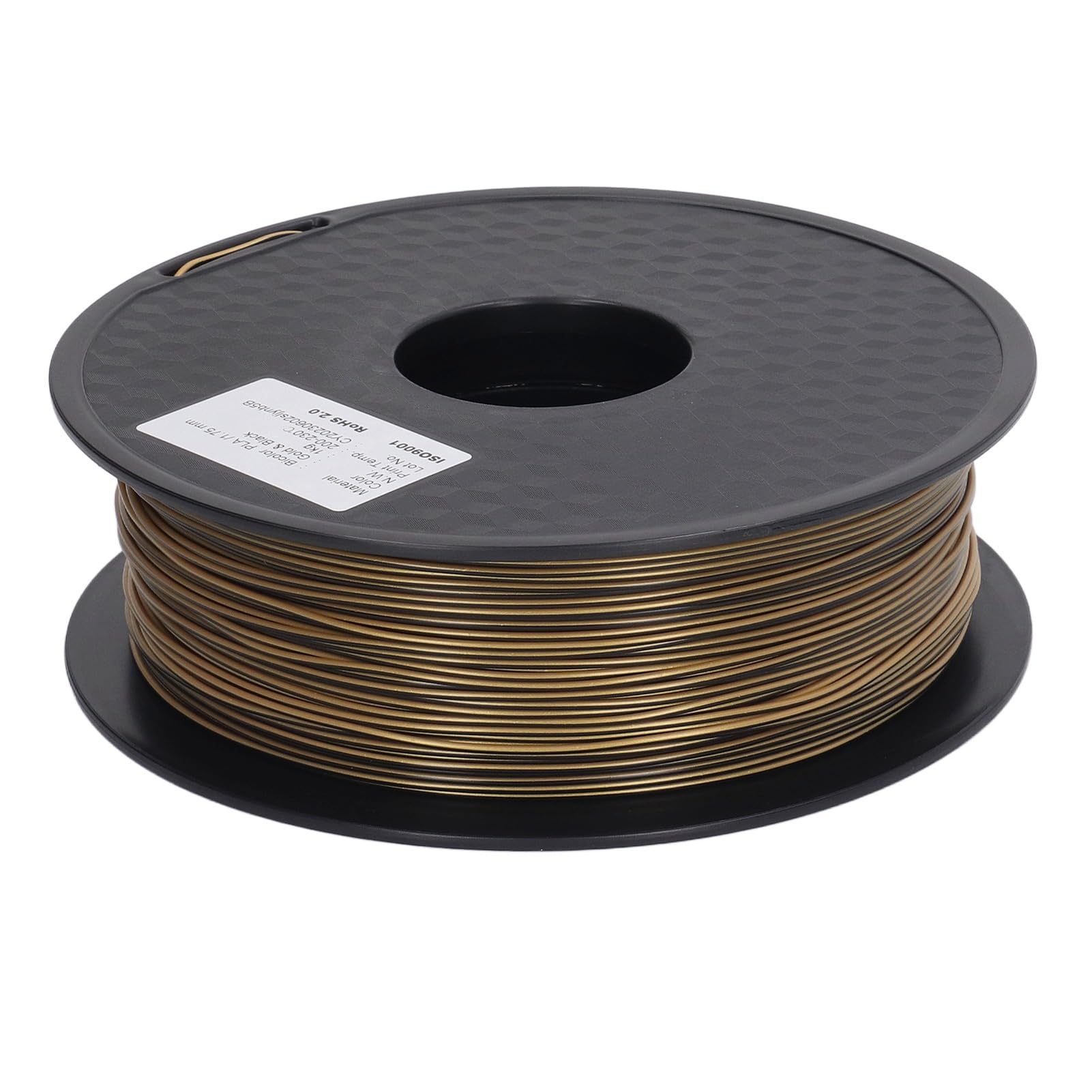 Filament do drukarek 3D Złoty Czarny Dwukolorowy wytłaczany PLA Materiały eksploatacyjne do druku jedwabiu Wysoki połysk Przyciągające wzrok kolory do projektów drukowania 3D