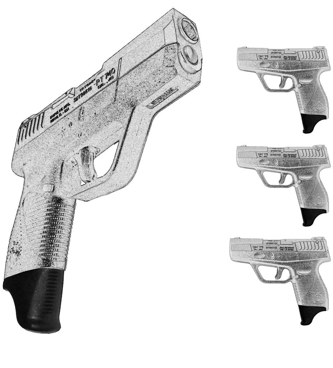 E-ONSALE Pack of 4 1.25 Inch Extra Long Grip Extensions Fits Taurus PT740 & PT709 Slim (PT709-XL/ 4PCS)