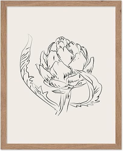 Miniatura 242 de Poster Master Póster de peonías – Estampado de flores retro – Ilustración floral – Ilustración en blanco y negro – Diseño de línea y abstracto –