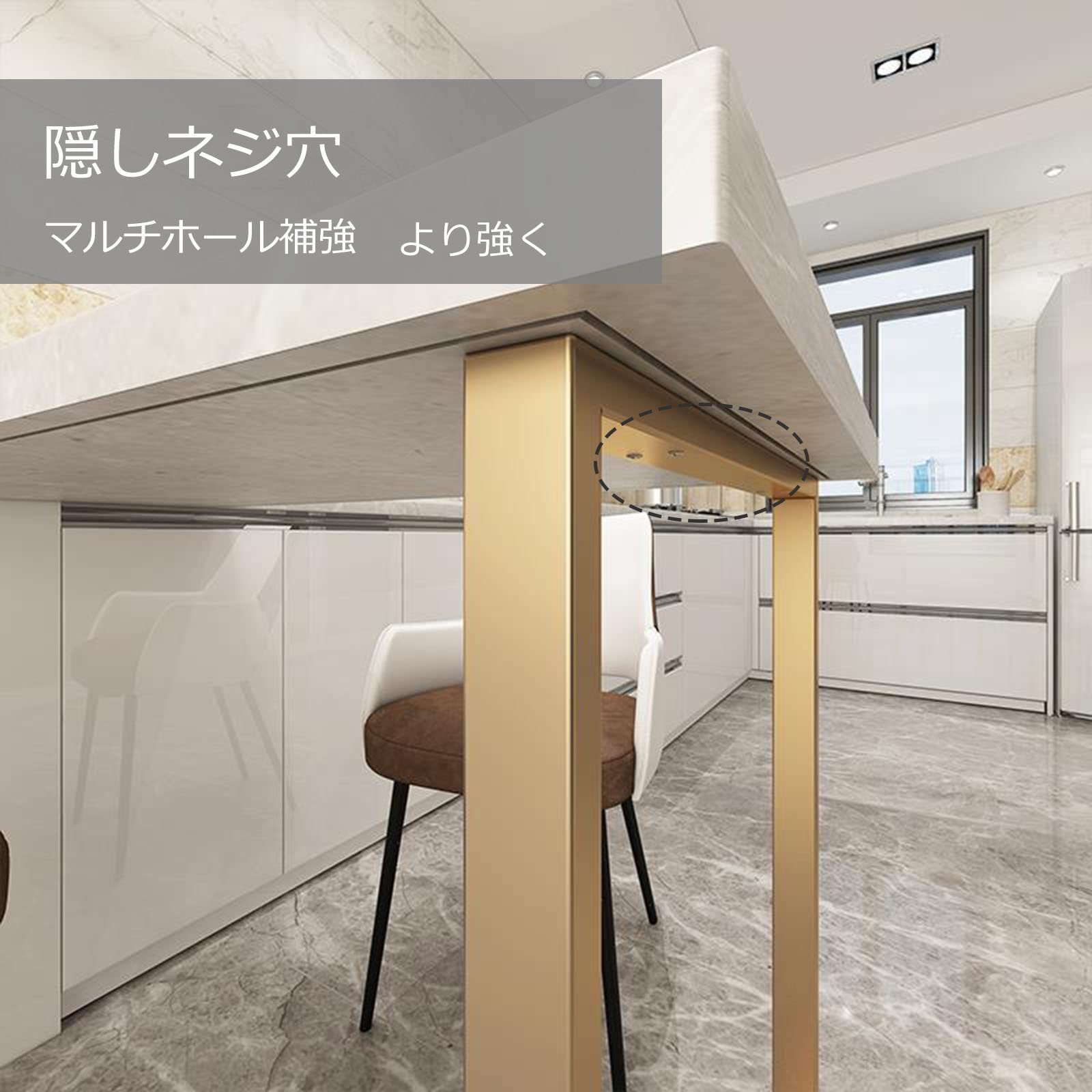 Amazon.co.jp: 45/55cm 家具 テーブル脚、スクエア アイアンレッグ