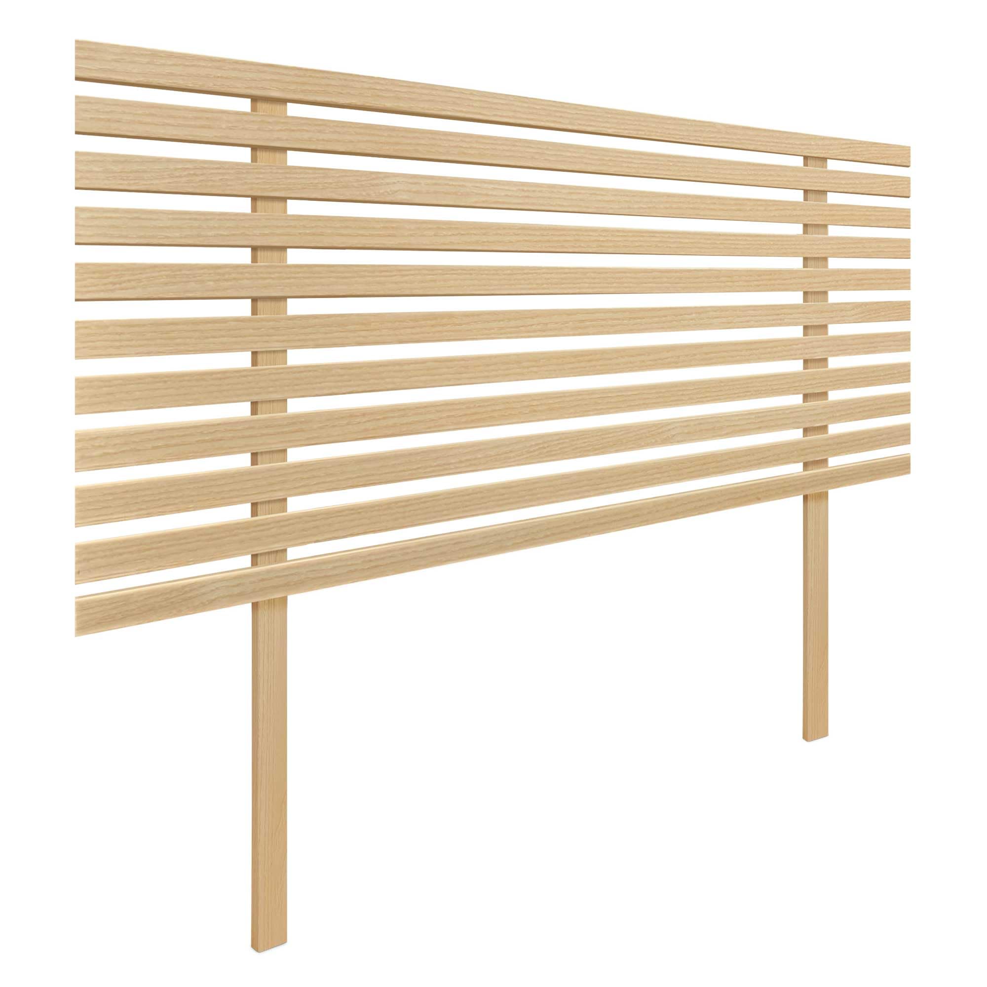 DHOME Cabecero de Madera reciclada DM con Patas Estilo Japonés Cama Palets Herrajes incluidos (Madera Natural, 95cm)
