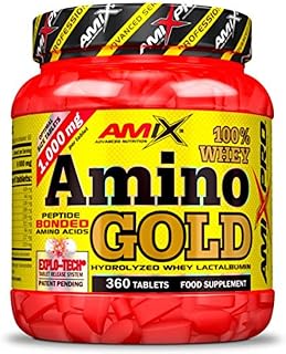 Amix - Whey Amino Gold - Suplemento Alimenticio - Evita la Degradación Muscular - Contiene BCAA´s y Glutamina - Nutrición Deportiva - Contiene 360 Com