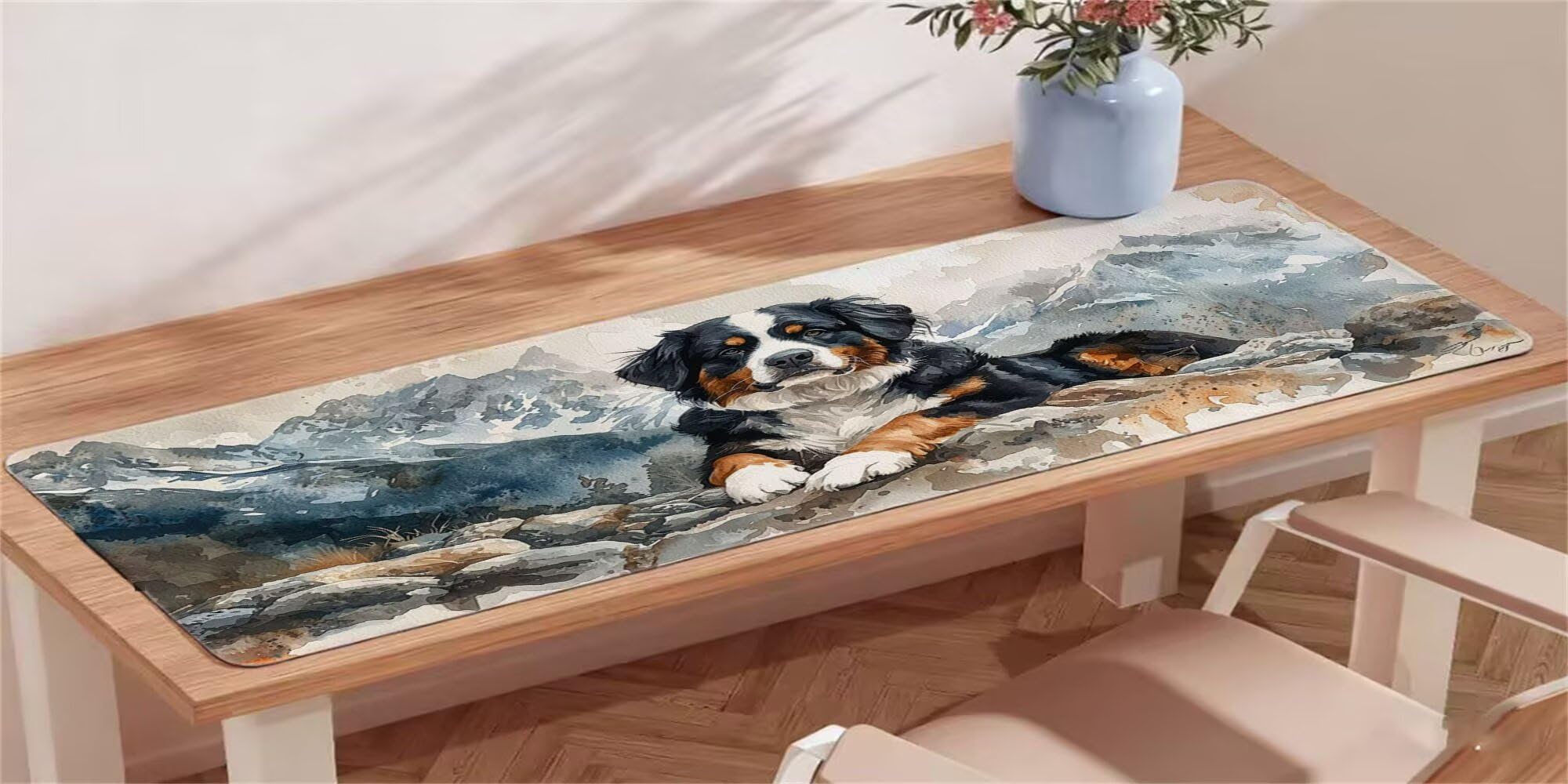 Podkładka pod mysz, podkładka pod mysz dla graczy XXL 1000x600, wysoka precyzja i prędkość pod biurko, antypoślizgowa i wodoodporna gumowa podstawa, akcesoria biurowe do komputera (pies zwierzęta) I