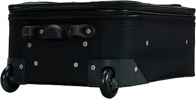 Amazon.com: Rockland Fashion Softside Upright Luggage Set, Black