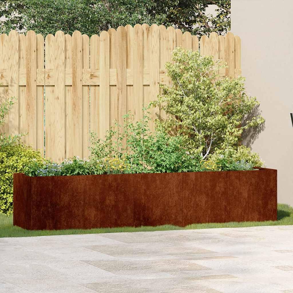 Générique Jardinière rouillé 200x40x40 cm Acier Inoxydable,Jardinage,Pots & Cache-Pots,860688
