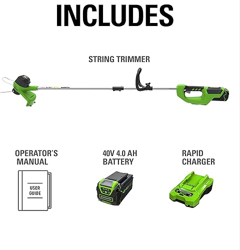 Miniatura 7 de Recortadora de hilo GreenWorks 40 inalámbrica 12