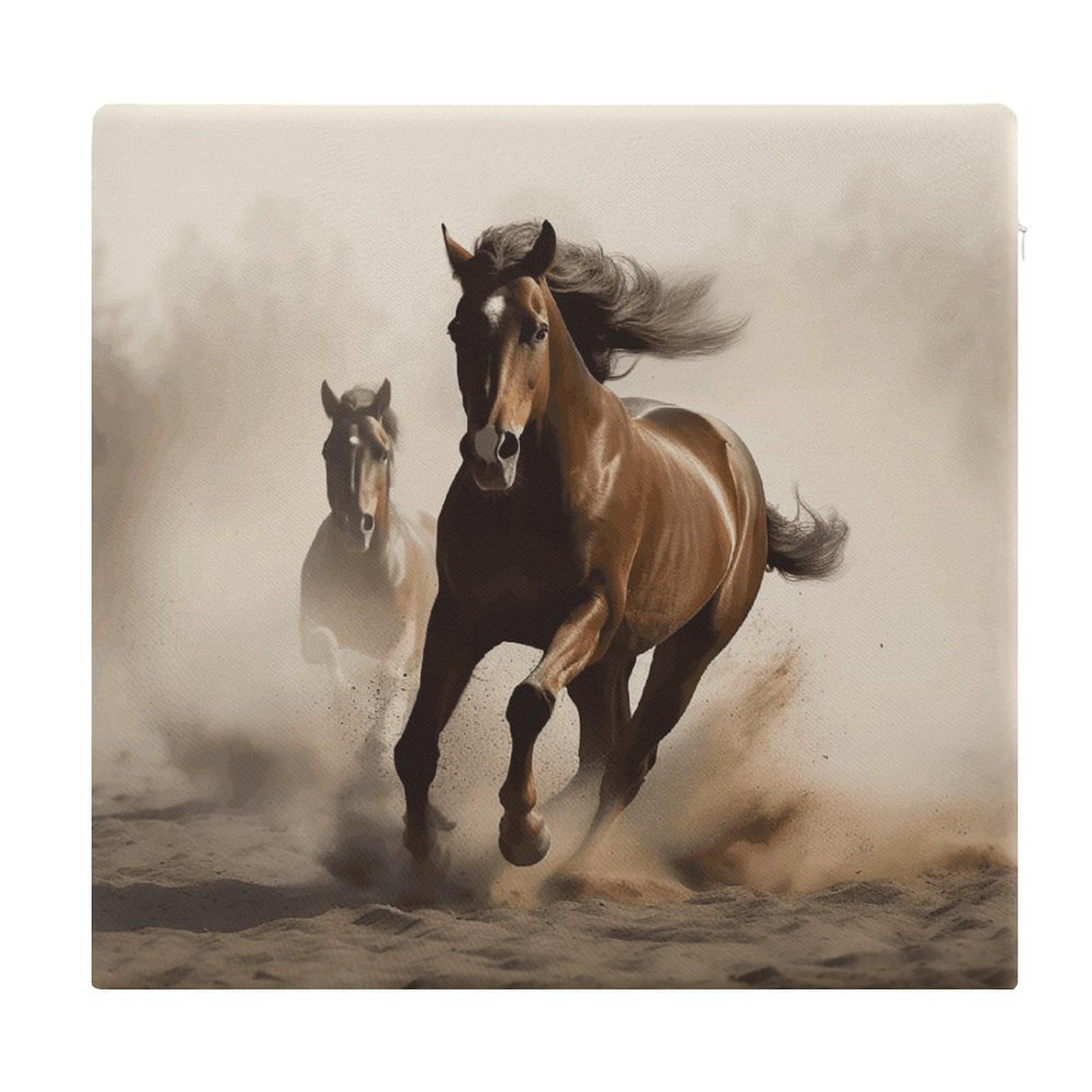 FekiLoot - Horse Chair Cushion Square Outdoor Memory Foam Non-Slip Comfortable Meditation Floor Cushion for Kitchen Dining Office Chairs 15x13.8 Inch