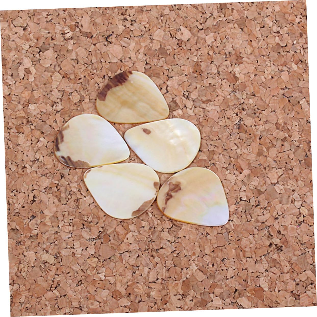 VICASKY 15piezas Púas De Guitarra De Concha Natural Plectros Suaves Para Guitarras Acústicas y Eléctricas Accesorios Musicales Duraderos y Ligeros