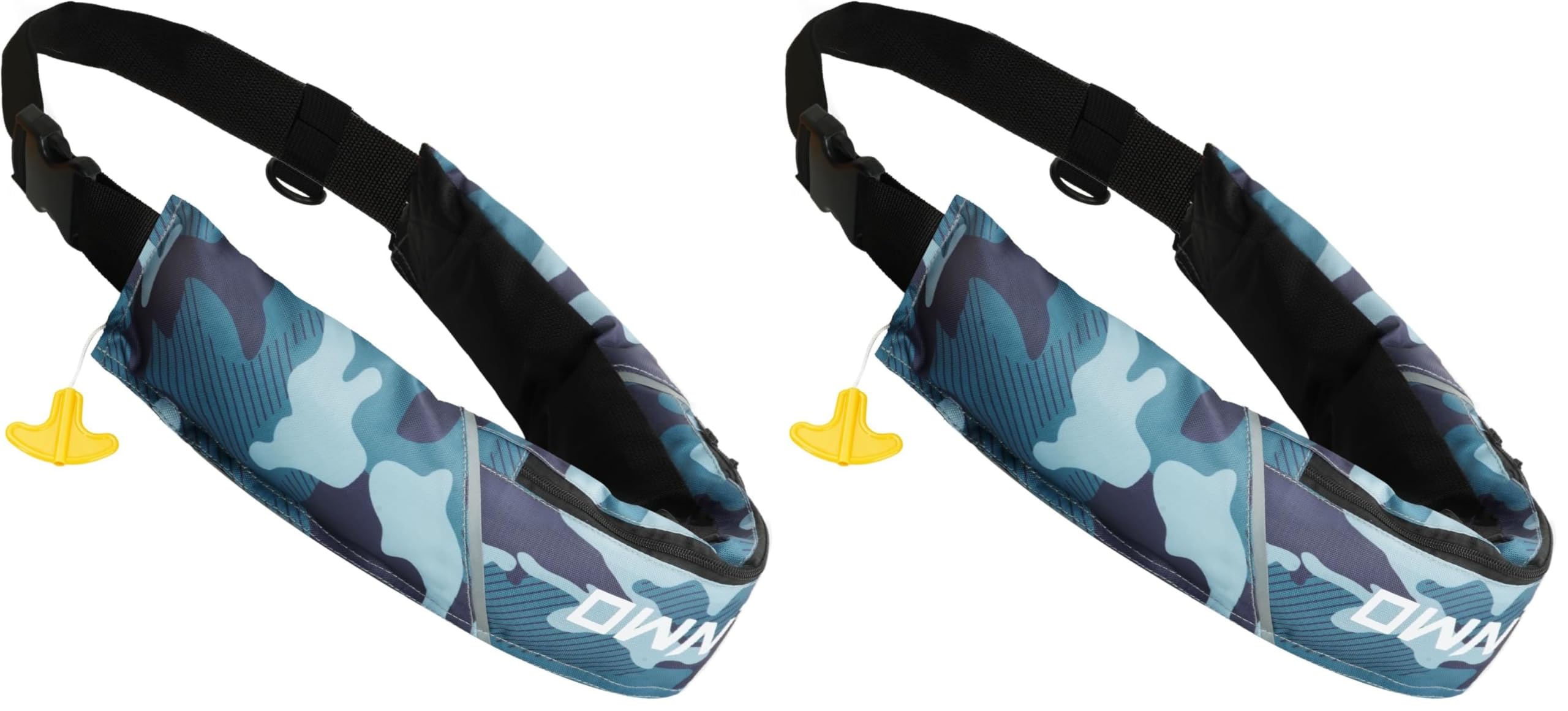 Owntop Manual Inflatable Belt Pack, Adults Swim Jacket with Blowpipe &amp; Whistle, 24g CO2 Cylinder Included, Low Profile for Kayaking, Fishing, Paddle Sports