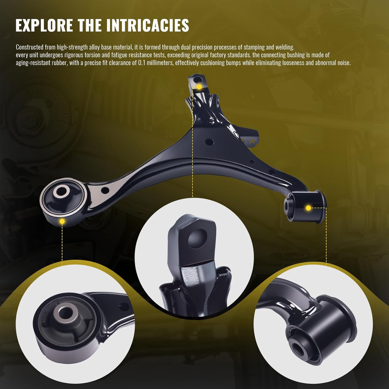 TUCAREST 10Pc Suspension Kit Compatible With 2002-2006 Ho-nda CR-V, 2 Front Lower Control Arm + 2 Ball Joint + 2 Sway Bar Link + 4 Outer Inner Tie Rod [# K640399 K90454 EV80383 ES3581 K80223]