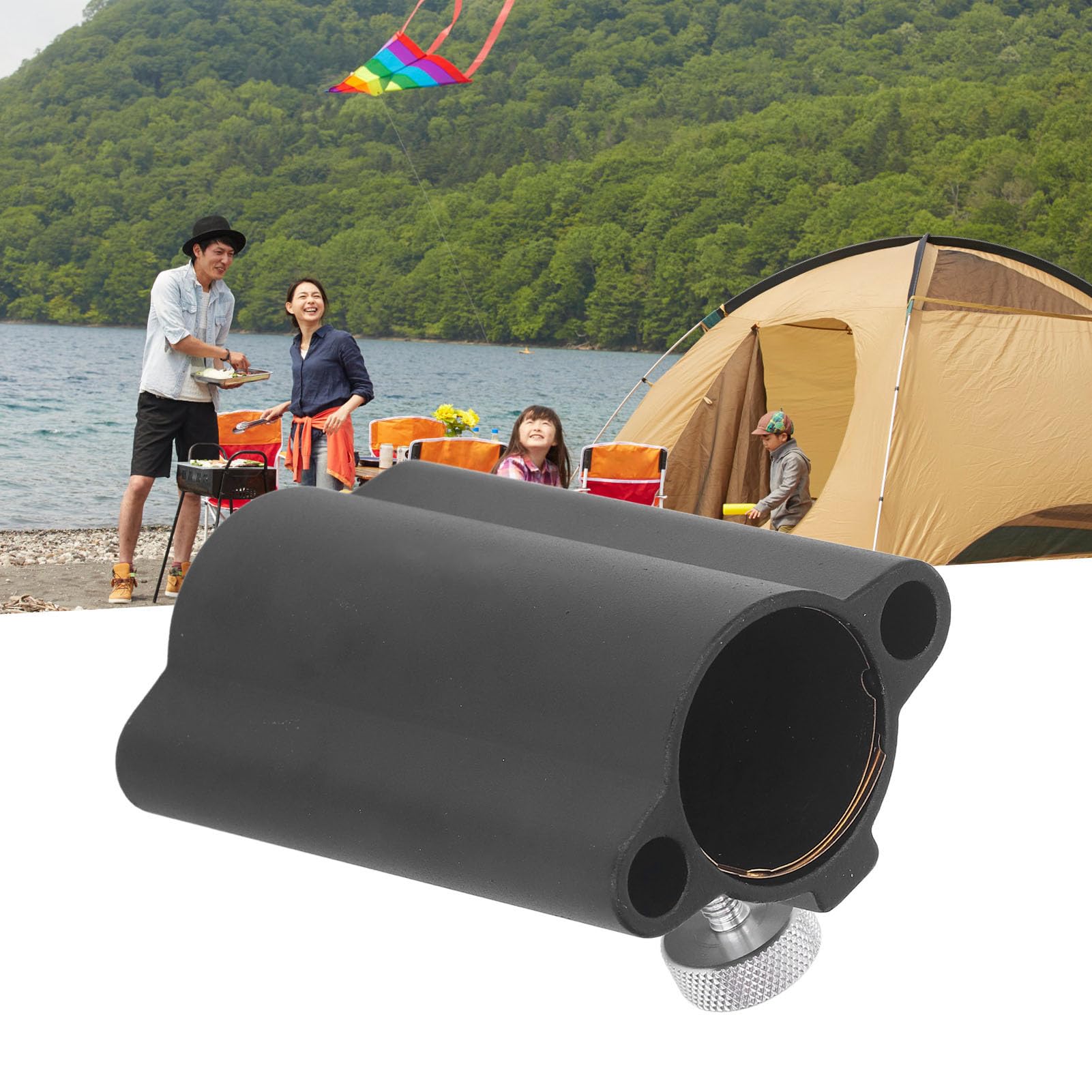 Support de poteau d'auvent de camping portable - Fixation solide, Ad