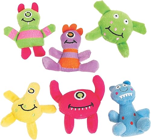 Fun Express Monsters Plush (1 docena) recuerdos de fiesta, Halloween y grúas de juguete