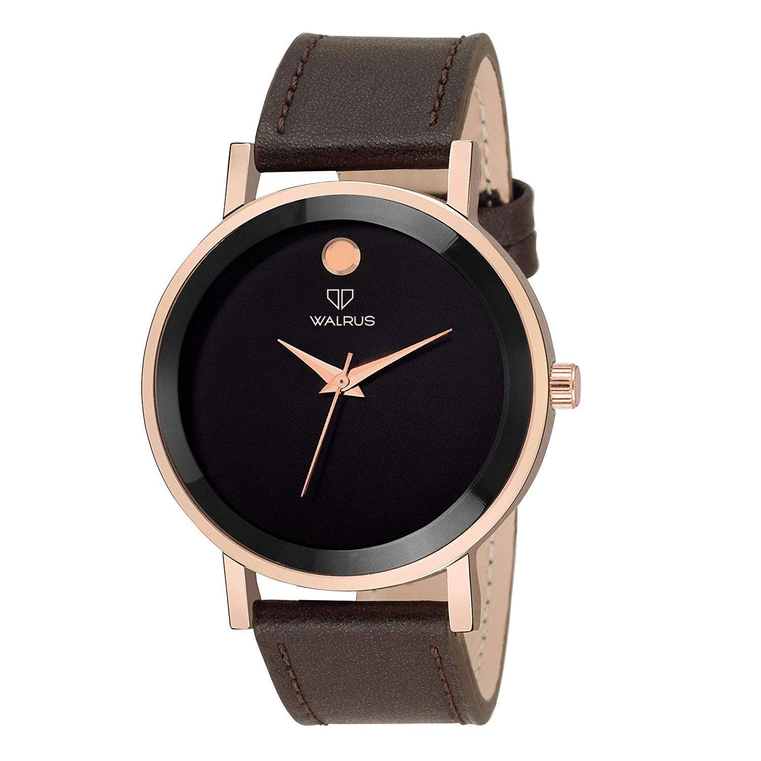 Walrus Black Dial Black Dial Analog Men’s Watch - Brown Leather Strap, Alloy, Stylish & Durable, 40mm- Professional & Casual Use - Men’s Watch for GiftLeather Strap Wrist Watch for Men (B07W1KCF36) Amazon Price History, Amazon Price Tracker