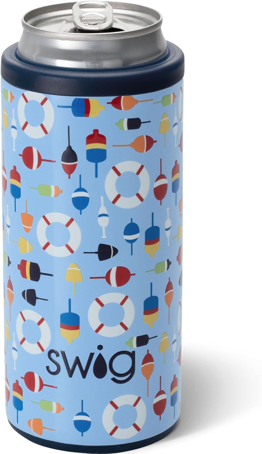 Swig Life Skinny Can Cooler, 12oz Insulated Slim Can Holder