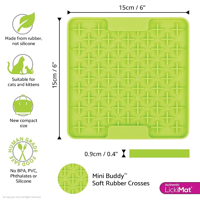Foto 2 de 6 de LickiMat Cat Mini Classic - Alimentación moderna para toda la familia felina, alimentación lenta, reduce…