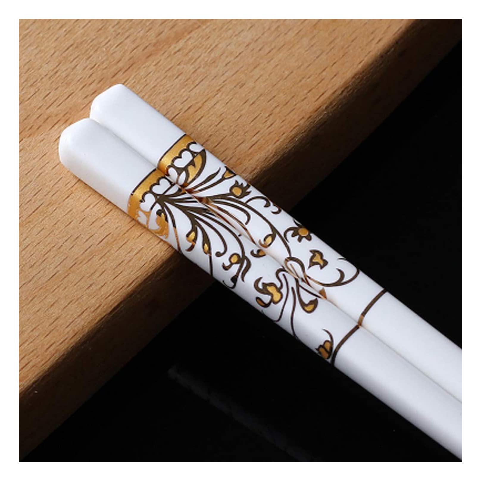 Coffret Cadeau de 5 Paires de Baguettes Chinoises en Porcelaine, Baguettes Chinoises réutilisables en céramique, Baguettes lavables au Lave-Vaisselle, adaptées à la cuisi