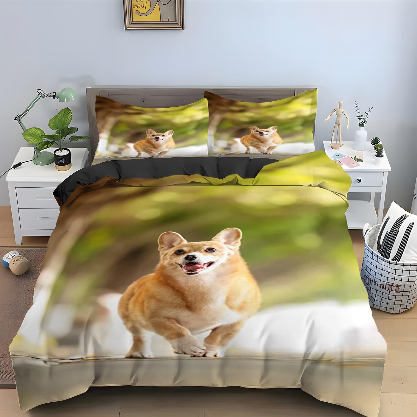 Housse de Couette 160x200 Corgi pour une chambre d'enfant cocooning