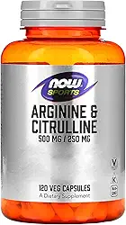 NOW Foods Arginina 500mg e Citrulina 250mg 120Cáps Importado