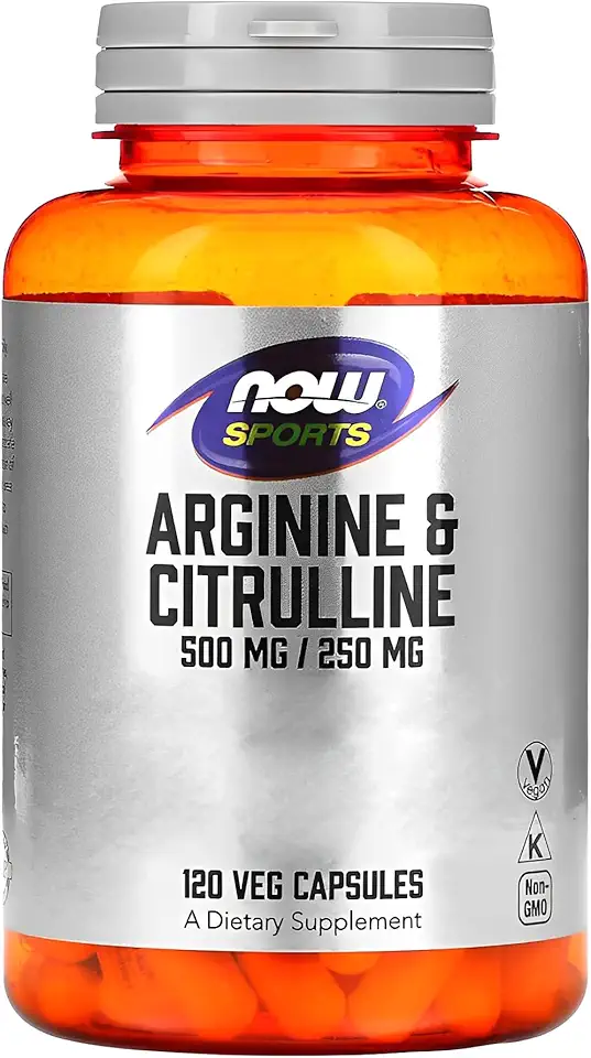 NOW Foods Arginina 500mg e Citrulina 250mg 120Cáps Importado