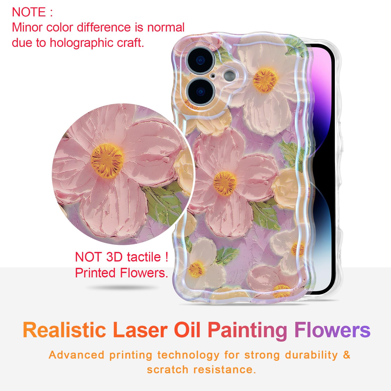 Amazon.com: EYZUTAK Case for iPhone 16, Colorful Retro Oil