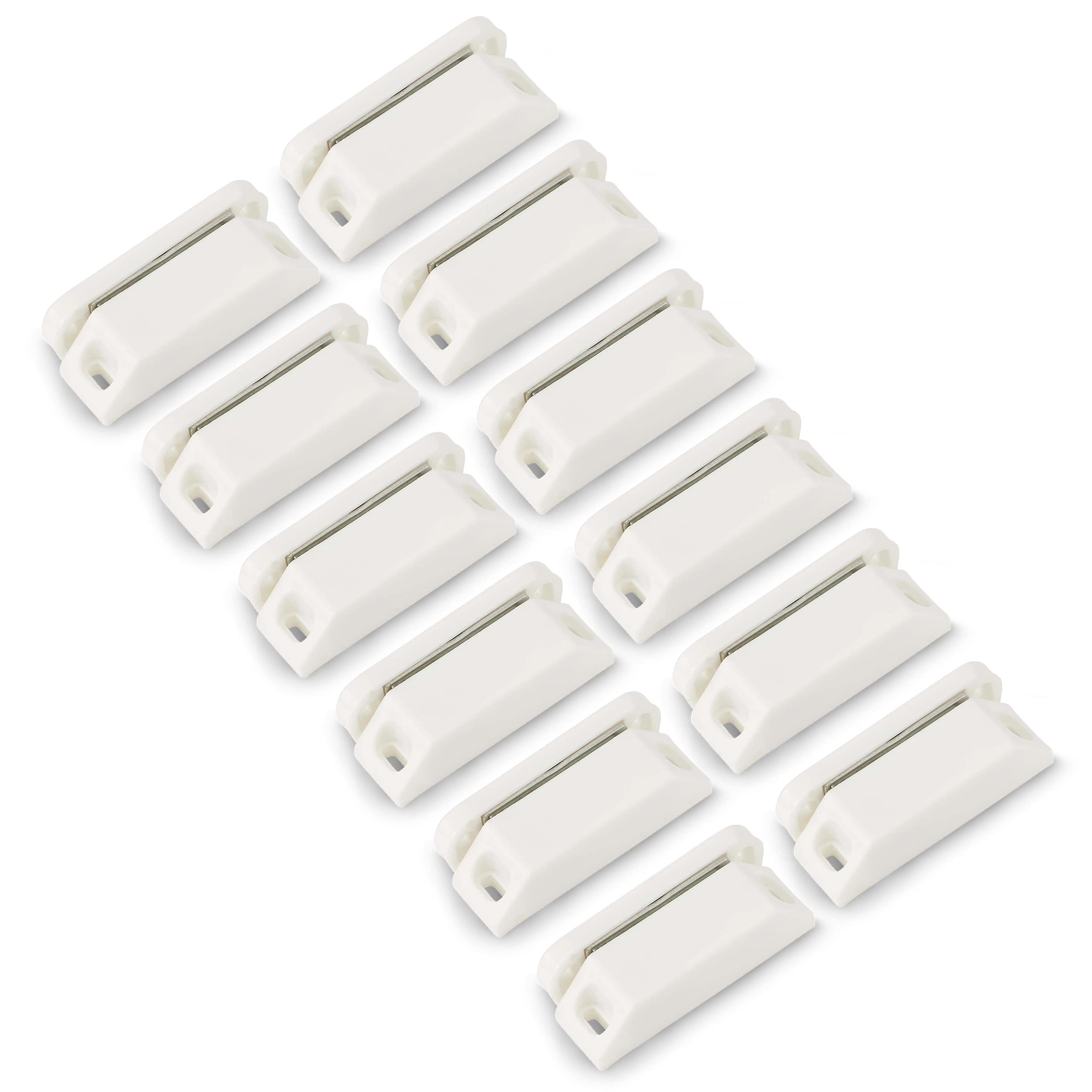 UAP Magnetic Door Catch 12 Pack - Heavy Duty White Magnet Door Catches for Cupboards, Wardrobes & Cabinets
