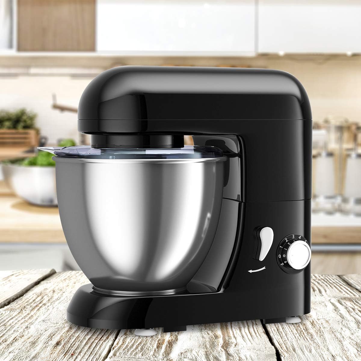 RELAX4LIFE Set Impastatrice Elettrica Con 3 Fruste Inclinate, 6 Velocità Regolabili, Robot Da Cucina Automatico, Ciotola Con Grande Capacità, In ABS E Acciaio Inossidabile (Nero) 11 RELAX4LIFE Set Impastatrice Elettrica Con 3 Fruste Inclinate, 6 Velocità Regolabili, Robot Da Cucina Automatico, Ciotola Con Grande Capacità, In ABS E Acciaio Inossidabile (Nero) -Piccoli Elettrodomestici Negozio