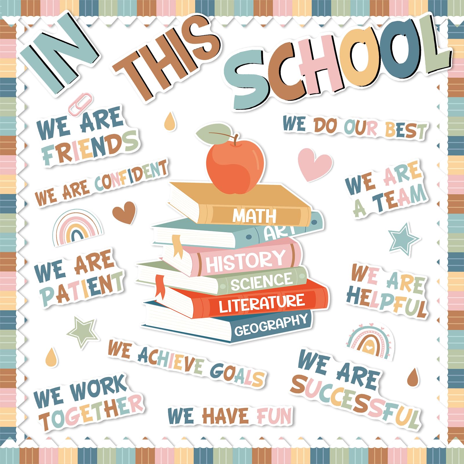 Boho Motivational Bulletin Board Classroom Decoration Set Boho Affirmation Station Bulletin Board in This School Classroom Cutouts for Back to School