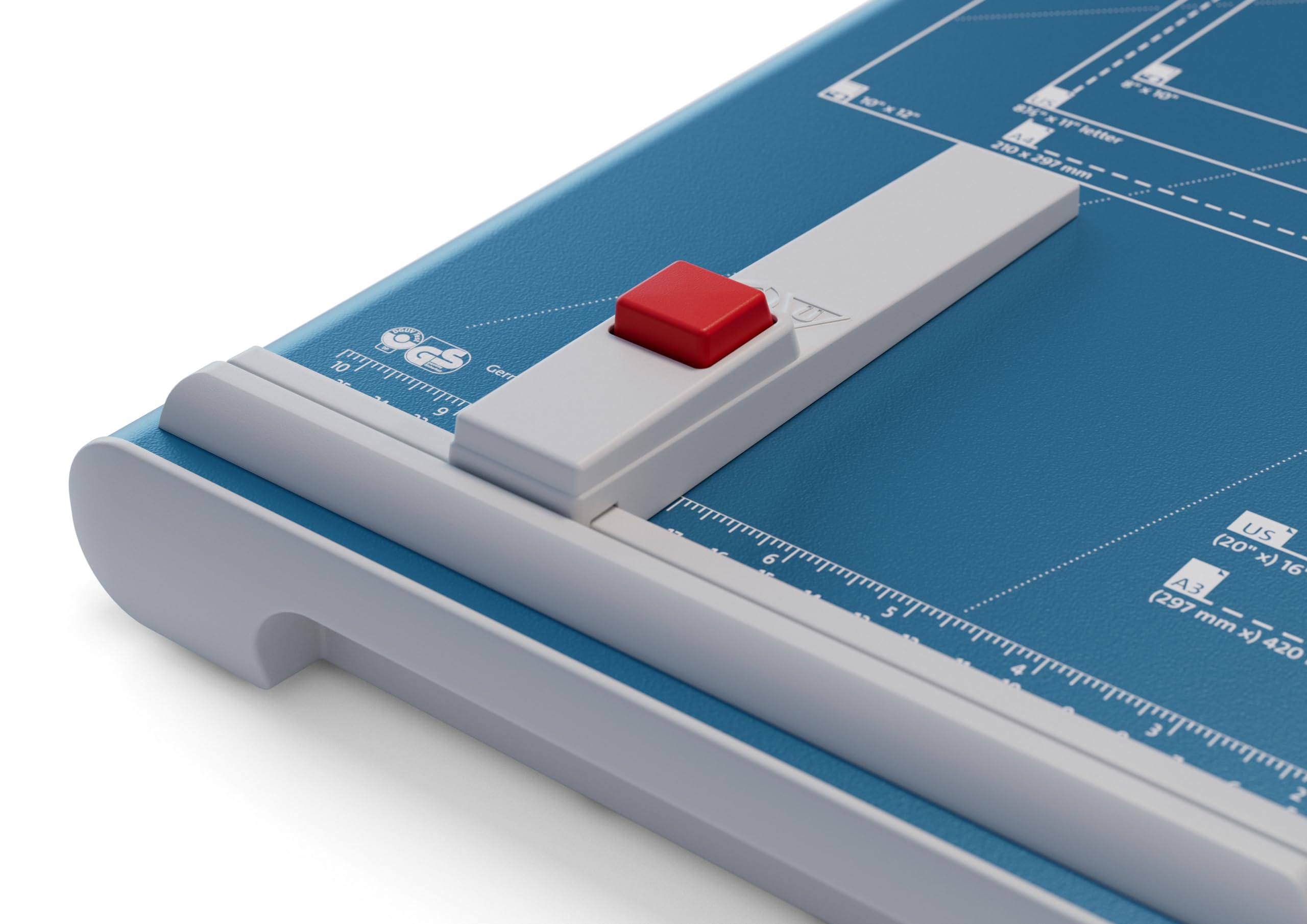 Dahle 534 Hebel-Schneidemaschine (bis DIN A3, Schnittlänge 460 mm, 15 Blatt Schneidleistung) Blau & tesafilm transparent - Transparentes Klebeband mit starker Haftung
