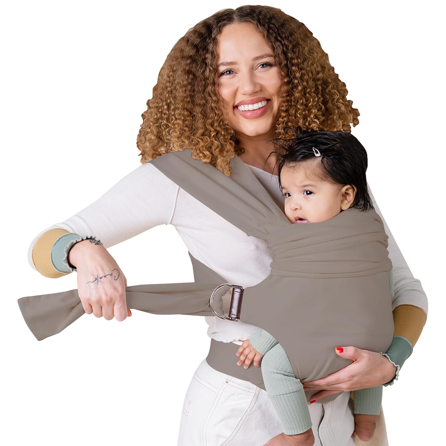 Lalabu The Simple Wrap Baby Wraps Carrier – Stylish Baby Sling Carrier for Newborns & Toddlers 13-28 lbs. Safety Tested, Easy-to-Use, Ergonomic, & Comfortable – Driftwood Lalabu The Simple Wrap Baby Wraps Carrier – Stylish Baby Sling Carrier for Newborns & Toddlers 13-28 lbs. Safety Tested, Easy-to-Use, Ergonomic, & Comfortable – Driftwood
