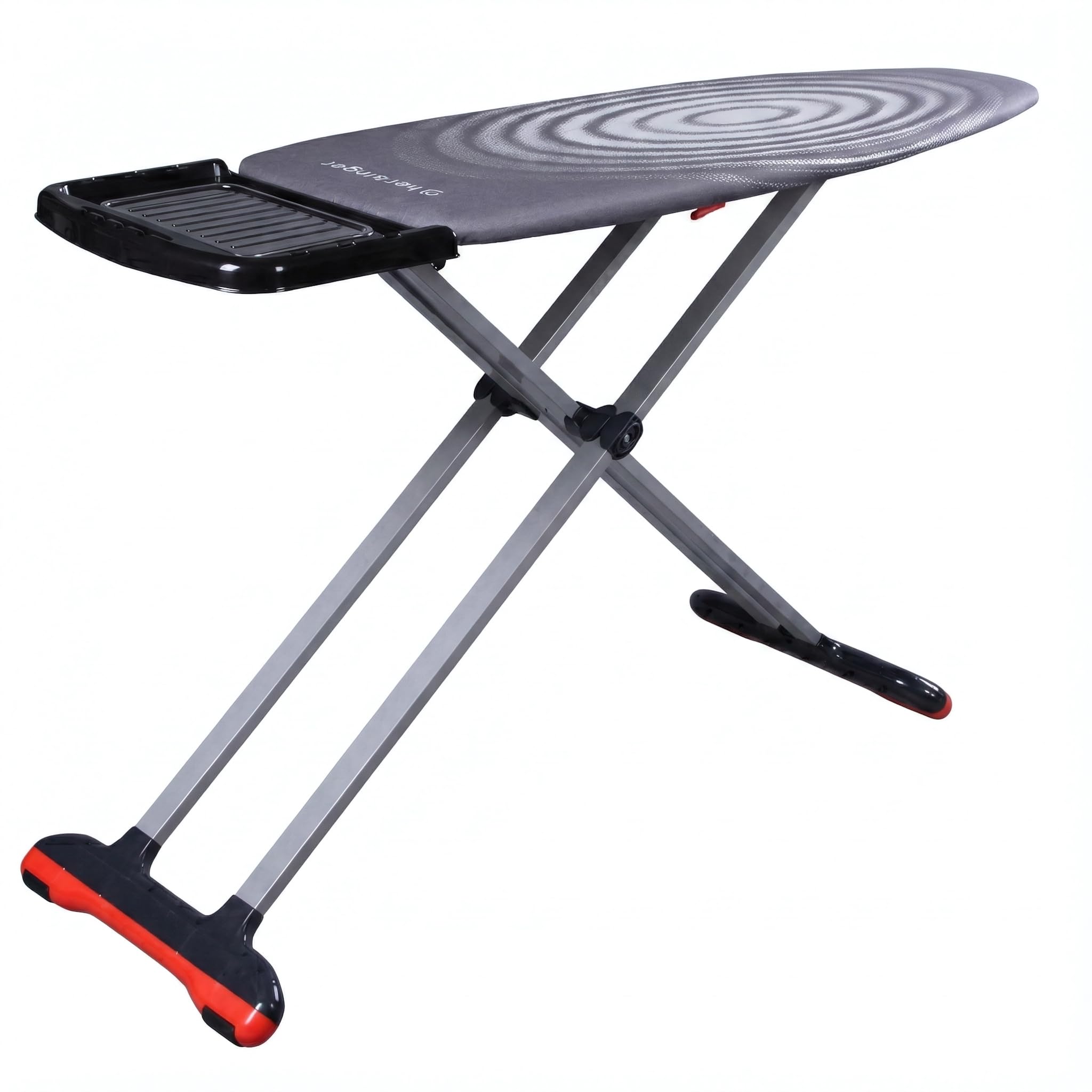 Large Ironing Board 127 x 46cm, Extra Wide XL Surface with Steam Generator Holder, Foldable Height Adjustable Design, Non-Slip Feet, 3-Layer Cotton Cover