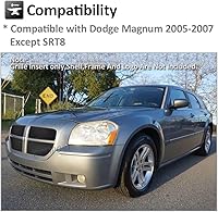 Vista 2 de Rejilla delantera negra para Dodge Magnum 2005-2007 excepto SRT8 Combo de rejilla negra Billet