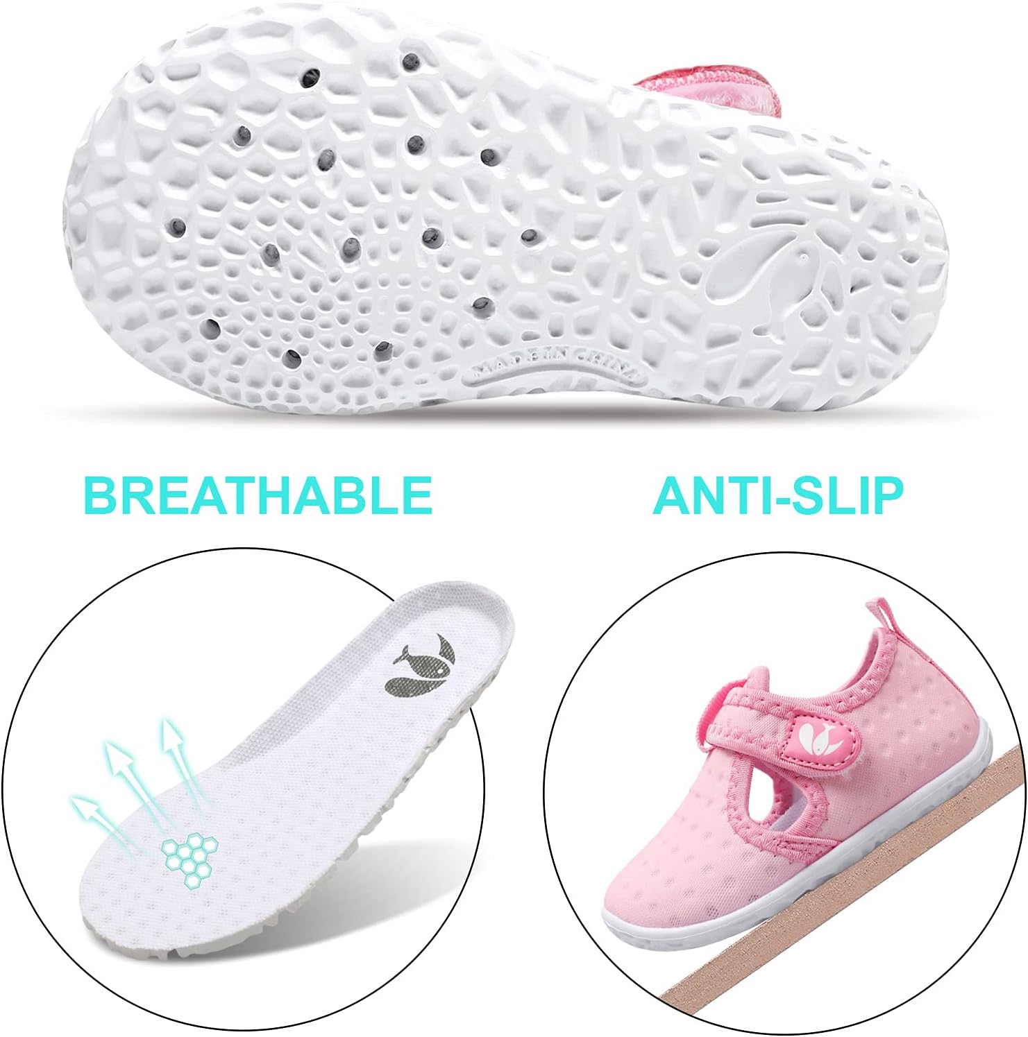 FEETCITY Boys Girls Water Shoes Kids Aqua Socks Quick Dry Barefoot for Beach Swimming Pool - Image 2