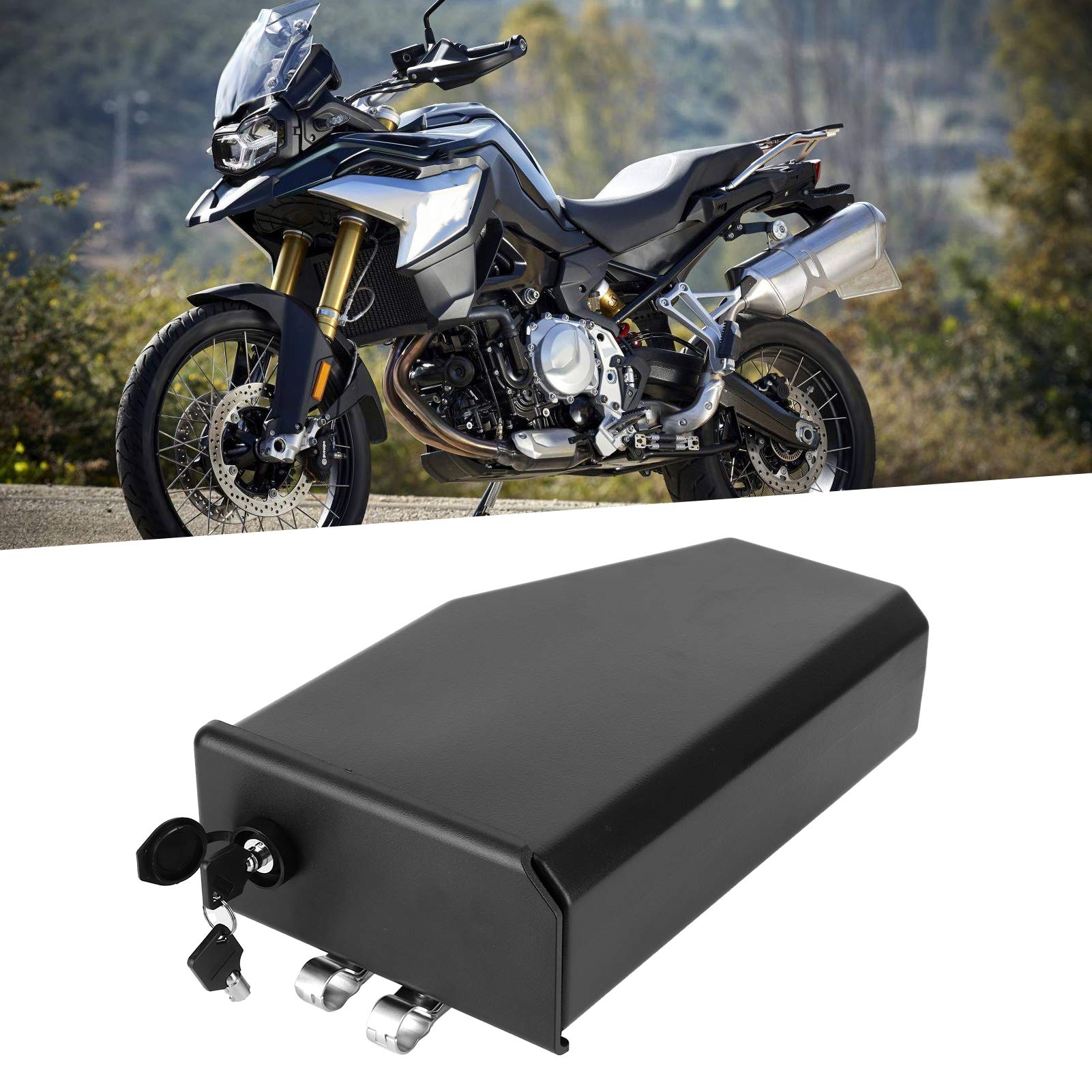Tbest Skrzynka Narzędziowa Motocyklowa Lewa Strona Kompatybilna z R1200GS R1250GS F750GS F850GS Plastik ABS Wodoodporny Schowek na Apteczki i Narzędzia