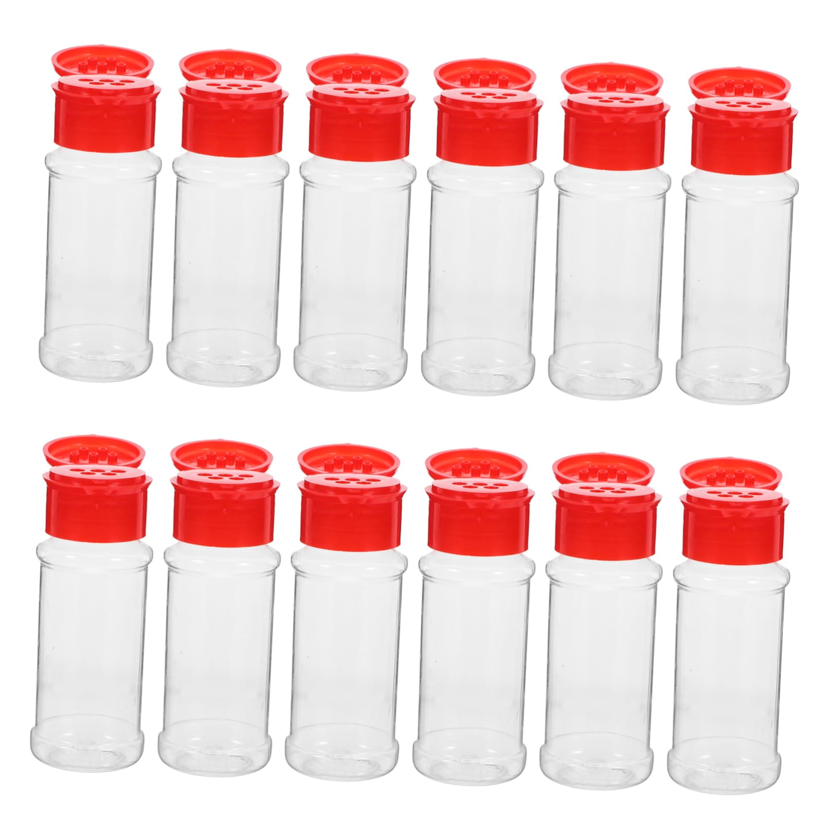 PRETYZOOM 12 Pack Spice Shakers 100ml Condiment Jar Salt Pepper Dispenser Multi-function Spice Bottles Kitchen Seasoning Containers