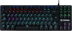 Teclado Gamer Mecânico Black Hawk Compact Rainbow Fortrek