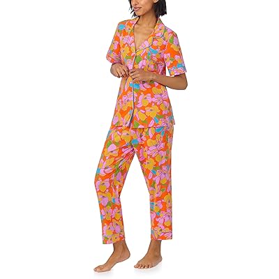 Bedhead PJs Cotton Knit Short Sleeve Cropped PJ Set Women