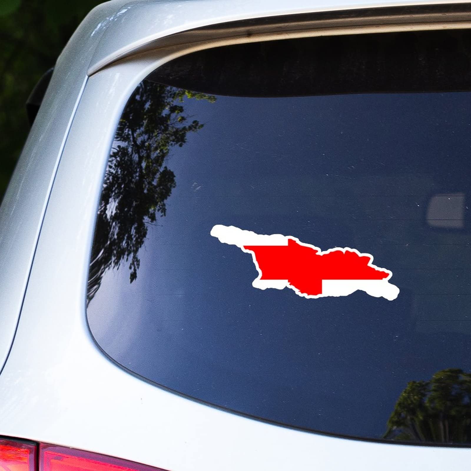 Georgia Flag Map Car Window Stickers Georgia Car Decal Window Decal Patriotic Decor National Flag Country City Souvenir Car Bumper Decals Decor for Truck Window Bumper Gift to Friend